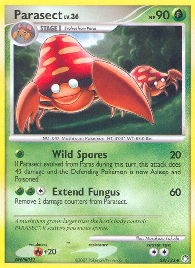 Parasect (Mysterious Treasures) Damaged / Poor