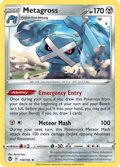 Metagross (SWSH12: Silver Tempest) Light Play Holofoil