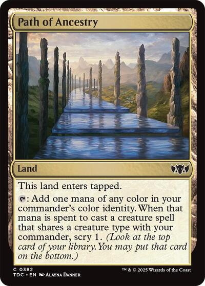 Path of Ancestry (Commander: Tarkir: Dragonstorm) Light Play