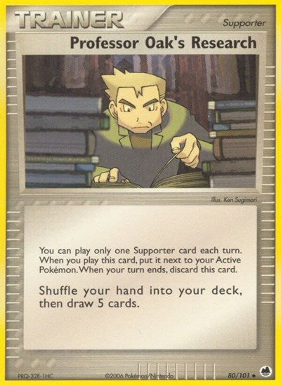 Professor Oak's Research (Dragon Frontiers) Light Play Reverse Holofoil