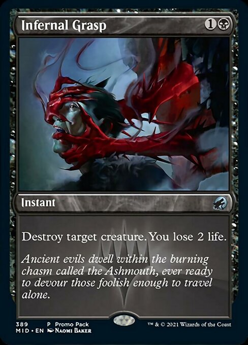 Infernal Grasp (Promo Pack) (Innistrad: Midnight Hunt) Near Mint Foil