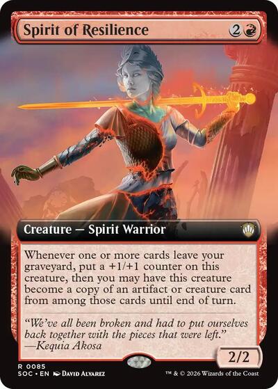Spirit of Resilience (Extended Art) (Commander: Secrets of Strixhaven) Light Play