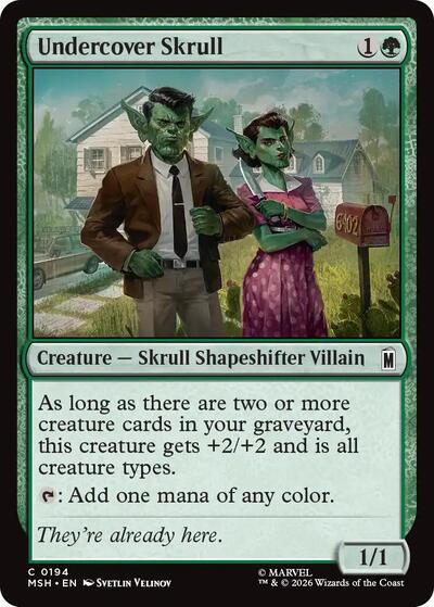 Undercover Skull (Marvel Super Heroes) Light Play Foil