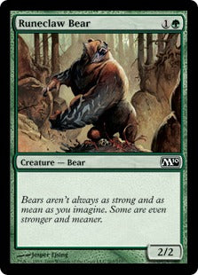 Runeclaw Bear (Magic 2010 Core Set) Light Play