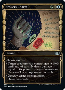 Brokers Charm (Gilded Foil) (Streets of New Capenna) Light Play Foil