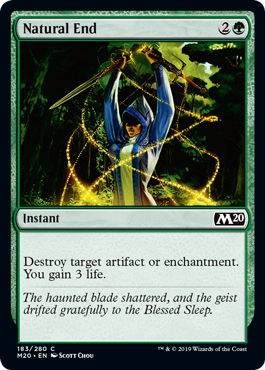 Natural End (Magic 2020 Core Set) Light Play