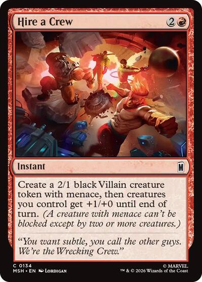 Hire a Crew (Marvel Super Heroes) Light Play Foil