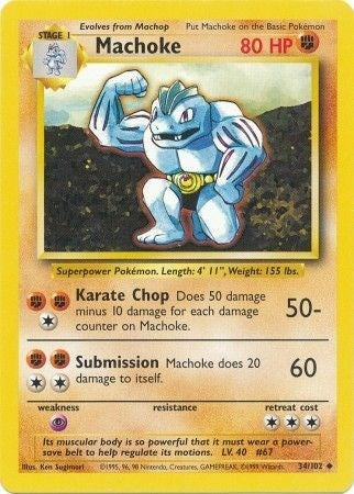 Machoke (Base Set) Medium Play