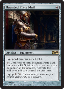 Haunted Plate Mail (Magic 2014 Core Set) Light Play