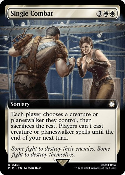 Single Combat (Extended Art) (Universes Beyond: Fallout) Light Play