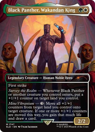 Black Panther, Wakandan King (Rainbow Foil) (Secret Lair) Light Play Foil