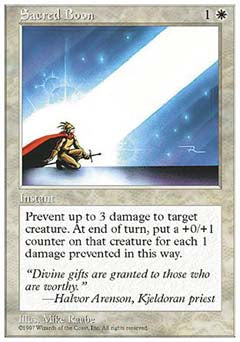 Sacred Boon (5th Edition) Light Play