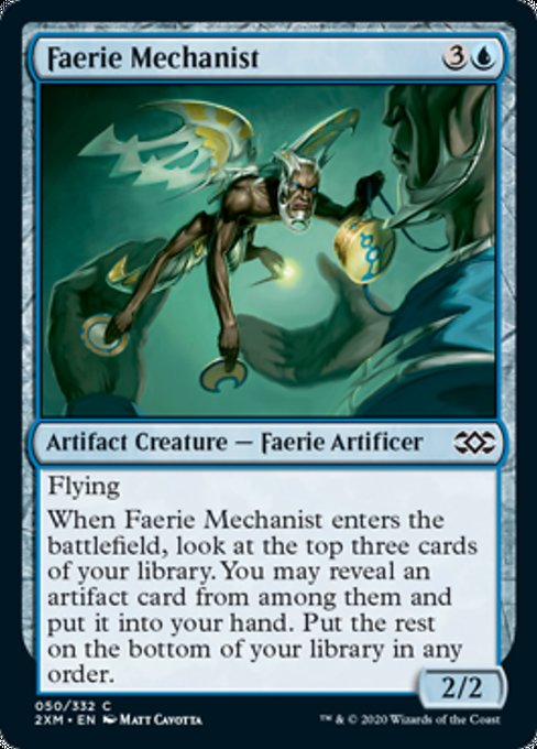 Faerie Mechanist (Double Masters) Light Play