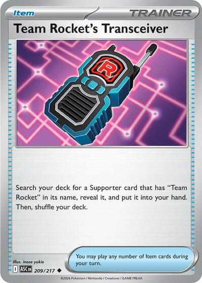 Team Rocket's Transceiver - 209 (ME: Ascended Heroes) Light Play Reverse Holofoil