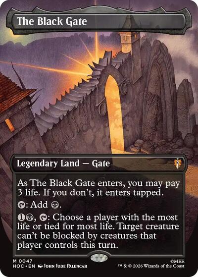 The Black Gate (Borderless) (The Hobbit: Eternal-Legal) Near Mint Holofoil
