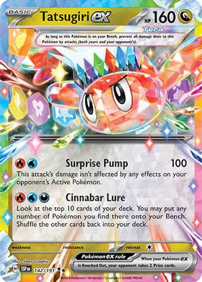 Tatsugiri ex - 142 (SV08: Surging Sparks) Near Mint Holofoil