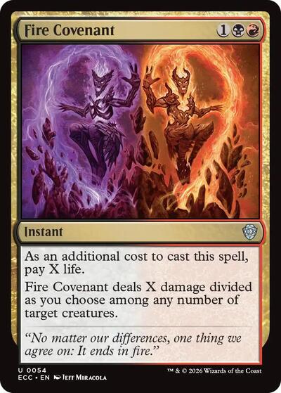 Fire Covenant (Commander: Lorwyn Eclipsed) Light Play