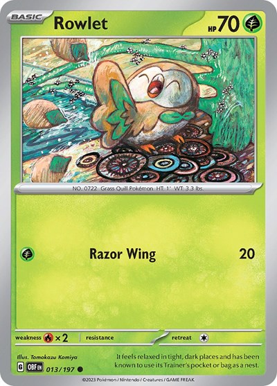 Rowlet (Scarlet and  Violet: Obsidian Flames) Light Play