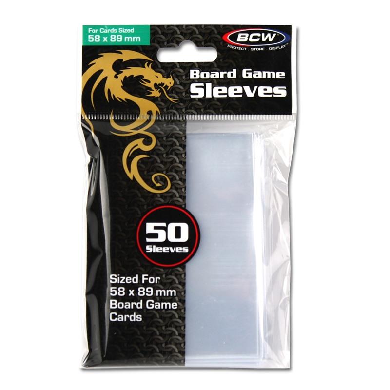 BCW Board Game Sleeves 50 Sleeves - 58mm x 89mm