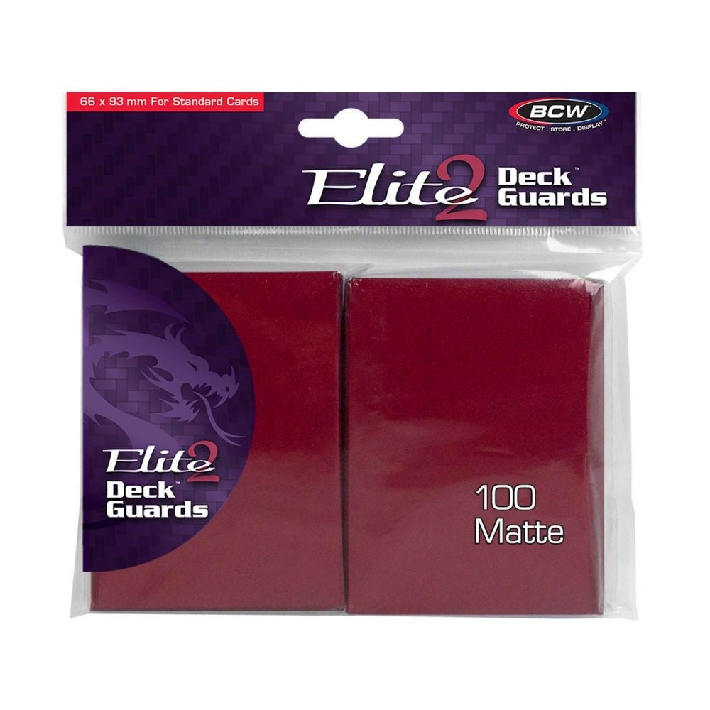 BCW Deck Guard: Elite2 Anti-Glare sleeves - Red (100ct)