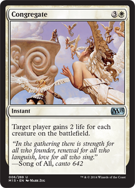 Congregate (Magic 2015 Core Set) Light Play