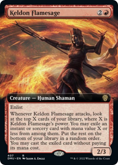 Keldon Flamesage (Extended Art) (Dominaria United) Light Play