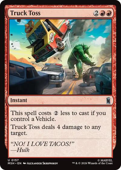Truck Toss (Marvel Super Heroes) Light Play