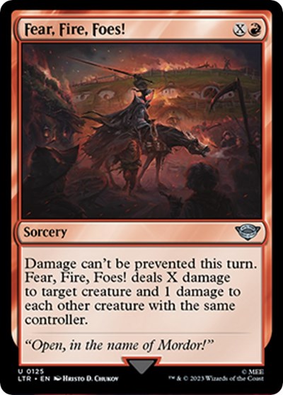 Fear, Fire, Foes! (Universes Beyond: The Lord of the Rings: Tales of Middle-earth) Light Play Foil