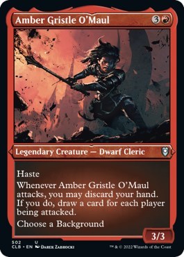 Amber Gristle O'Maul (Etched Foil) (Commander Legends: Battle for Baldur's Gate) Light Play Foil
