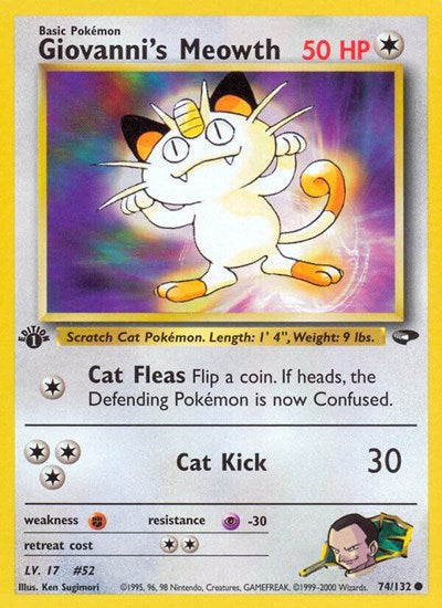 Giovanni's Meowth (74) (Gym Challenge) Heavy Play Unlimited