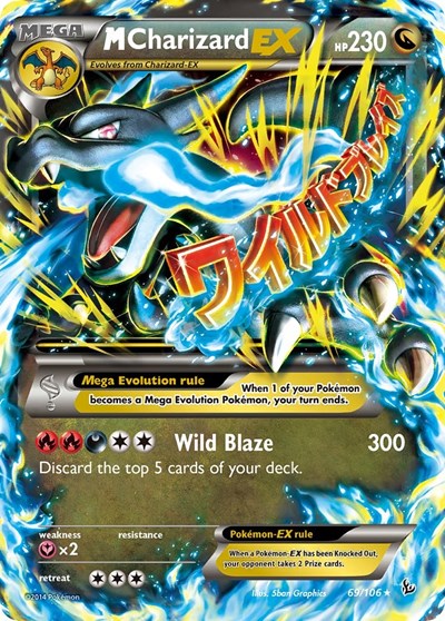 M Charizard EX (X) (XY - Flashfire) Light Play