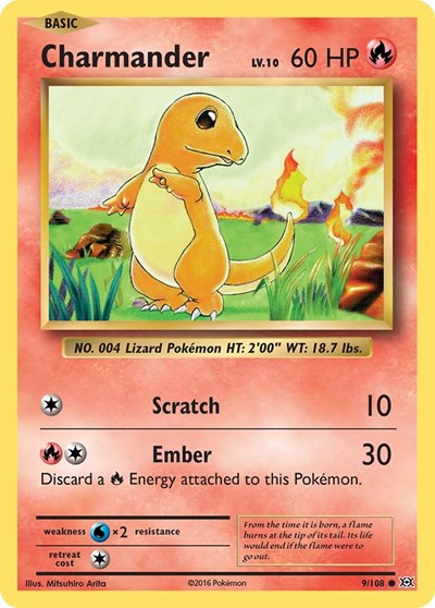 Charmander (XY - Evolutions) Light Play Reverse Holofoil