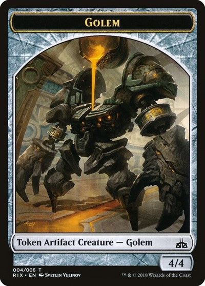 Golem Token (004) (Rivals of Ixalan) Light Play
