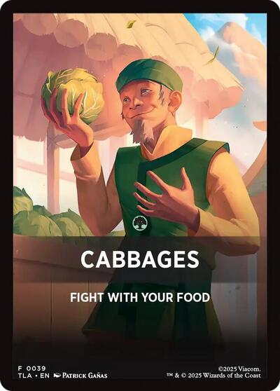 Cabbages Theme Card (Avatar: The Last Airbender) Light Play
