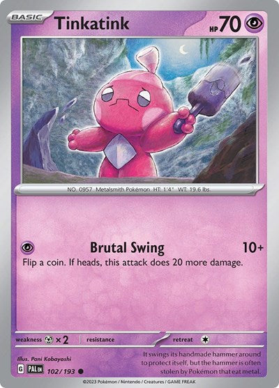 Tinkatink - 102 (SV02: Paldea Evolved) Light Play Reverse Holofoil