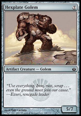 Hexplate Golem (Mirrodin Besieged) Light Play