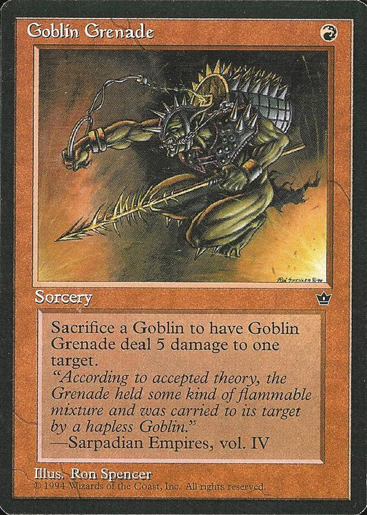 Goblin Grenade (Spencer) (Fallen Empires) Damaged / Poor