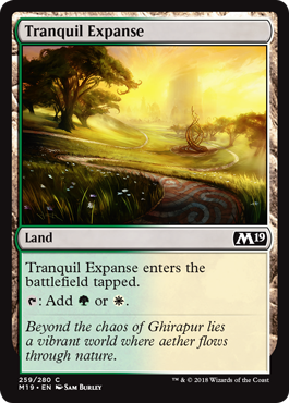 Tranquil Expanse (Magic 2019 Core Set) Light Play