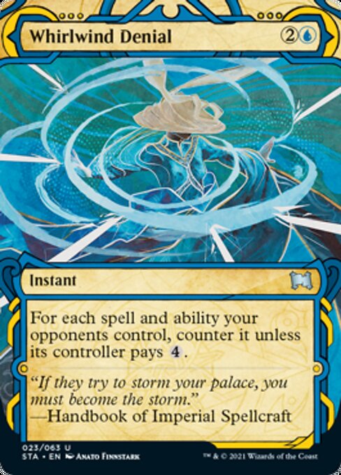 Whirlwind Denial (Foil Etched) (Strixhaven Mystical Archive) Light Play Foil