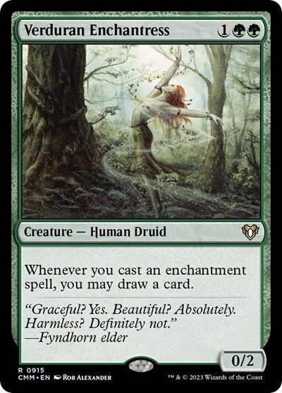 Verduran Enchantress (Commander Masters) Light Play