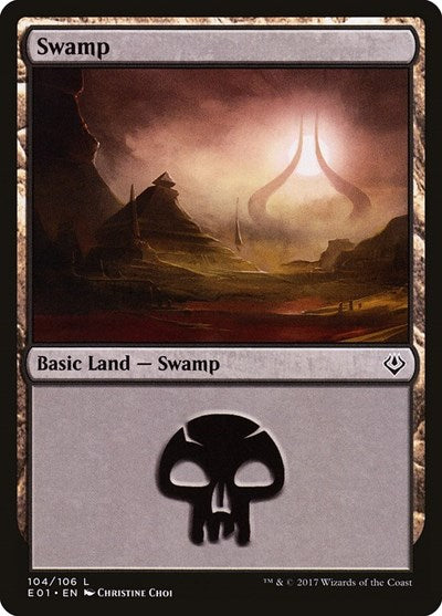 Swamp (104) (Archenemy: Nicol Bolas) Light Play
