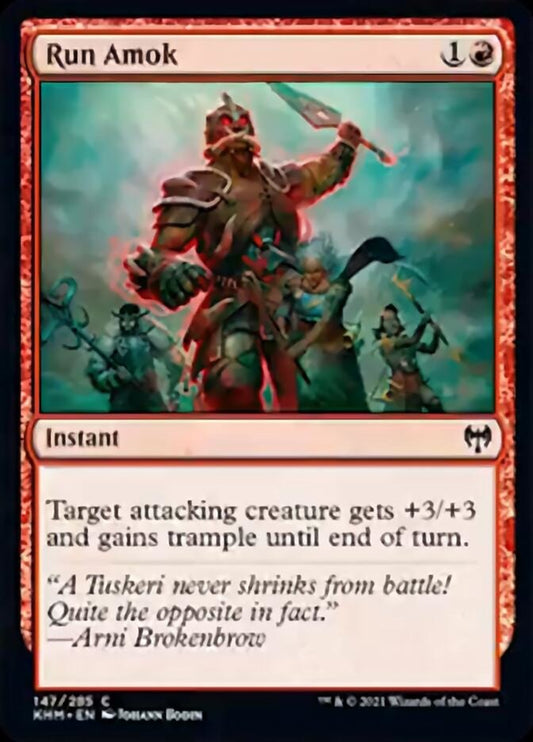 Run Amok (Kaldheim) Light Play Foil