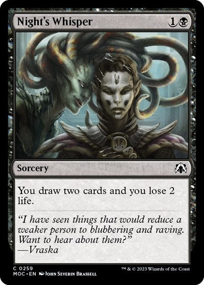 Night's Whisper (Commander: March of the Machine) Light Play