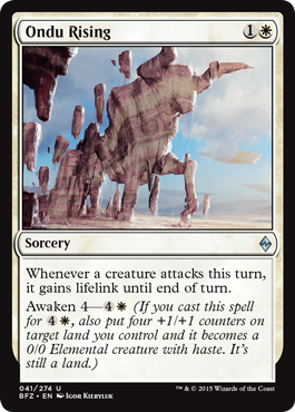 Ondu Rising (Battle for Zendikar) Light Play