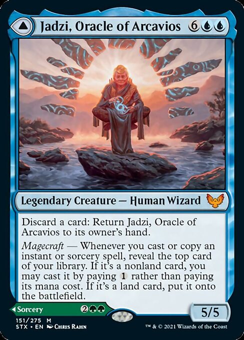 Jadzi, Oracle of Arcavios / Journey to the Oracle (Strixhaven) Light Play
