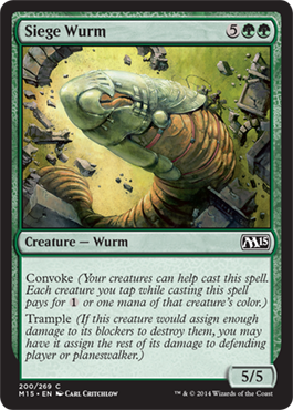Siege Wurm (Magic 2015 Core Set) Light Play