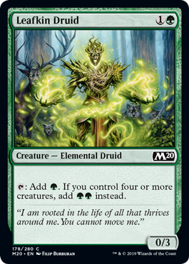 Leafkin Druid (Magic 2020 Core Set) Light Play