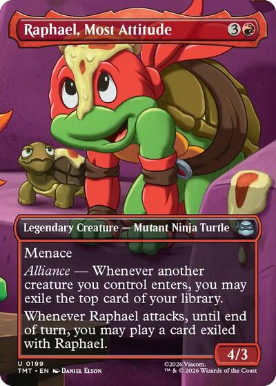 Raphael, Most Attitude (Borderless) (Teenage Mutant Ninja Turtles) Light Play