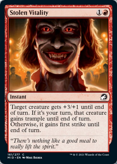 Stolen Vitality (Innistrad: Midnight Hunt) Light Play