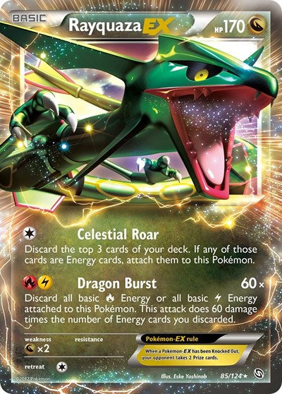 Rayquaza EX (Dragons Exalted) Light Play Holofoil